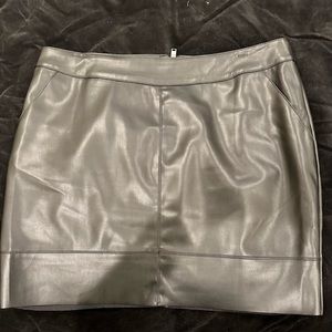 Faux leather mini skirt, XL
